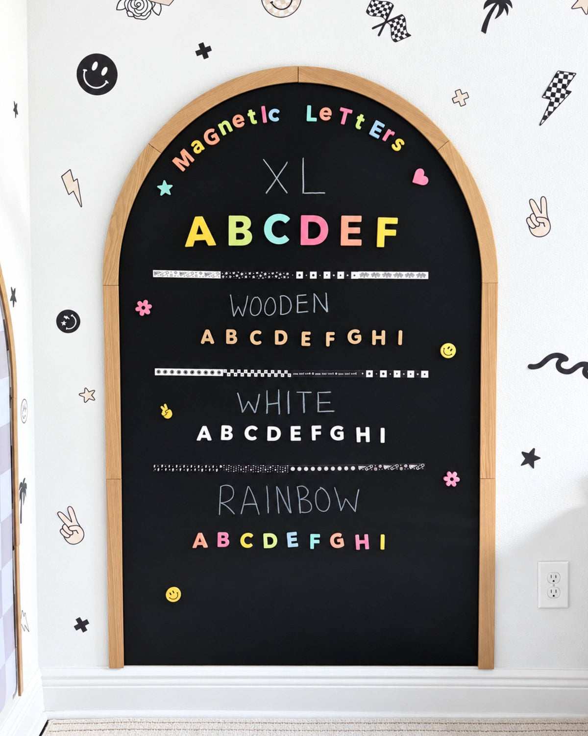 Wooden Magnetic Letters Set (60 pcs)