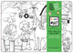 Table top coloring mat, compact size, farm