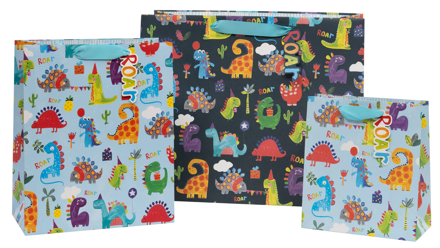 Gift Bag DINOSAUR ROAR large