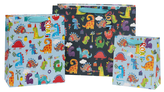 Gift Bag DINOSAUR ROAR large