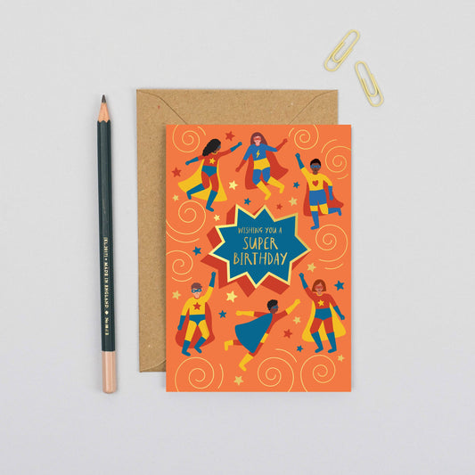 Superheros Birthday Card