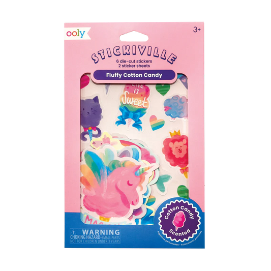 Ooly stickiville fluffy cotton candy scented stickers