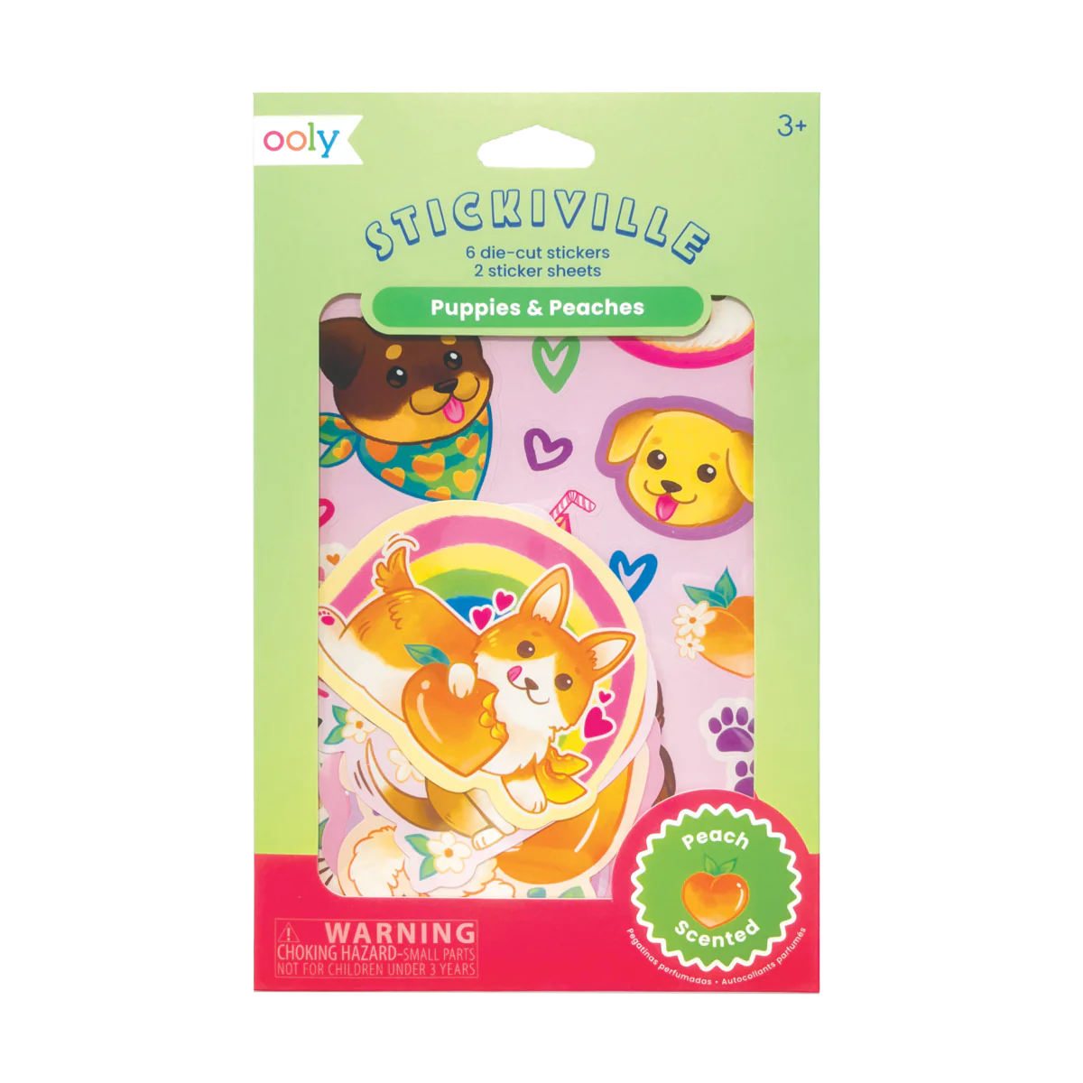 Stickiville Puppies and Peaches Scented Stickers