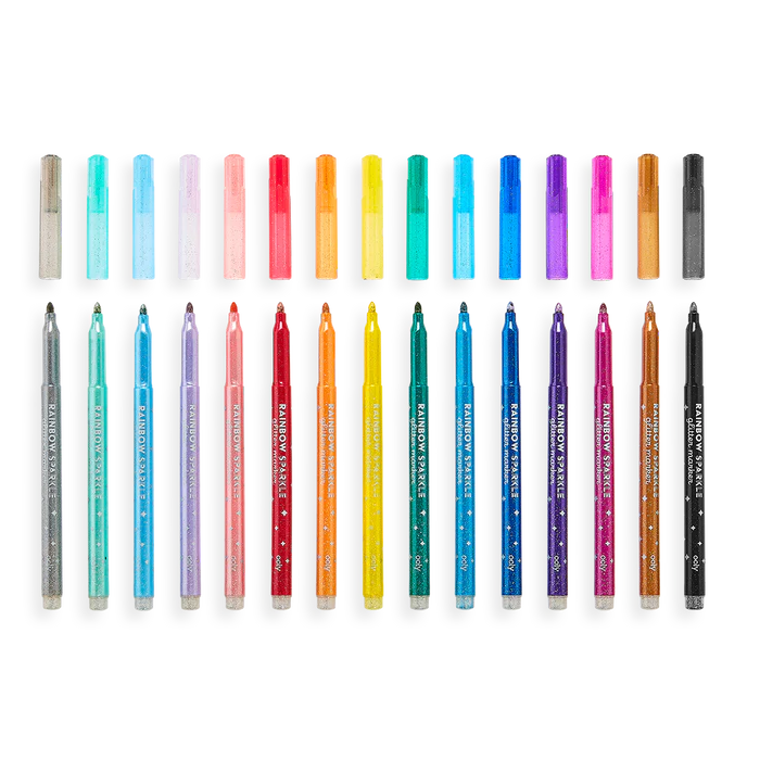 Ooly Rainbow Sparkle Glitter Markers set of 15