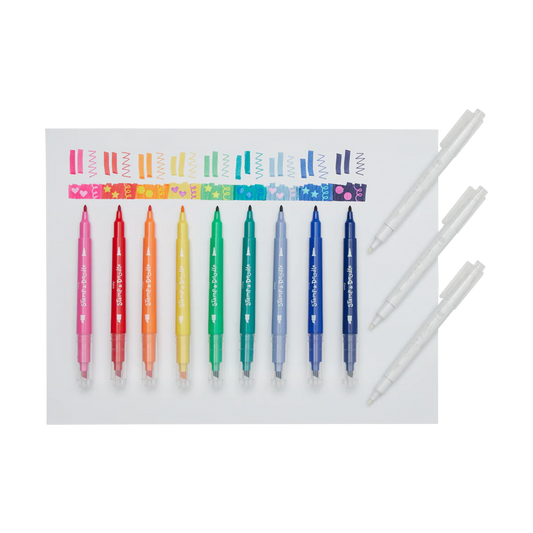 Stamp-A-Doodle Double-Ended Markers - Set of 12