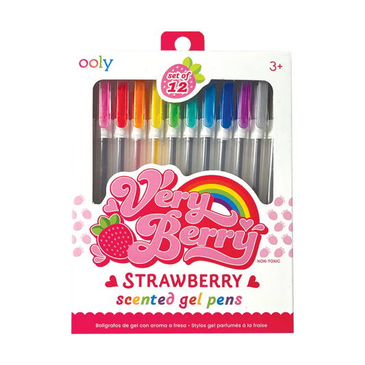 Very Berry Strawberry Scented Gel Pens - Set of 12