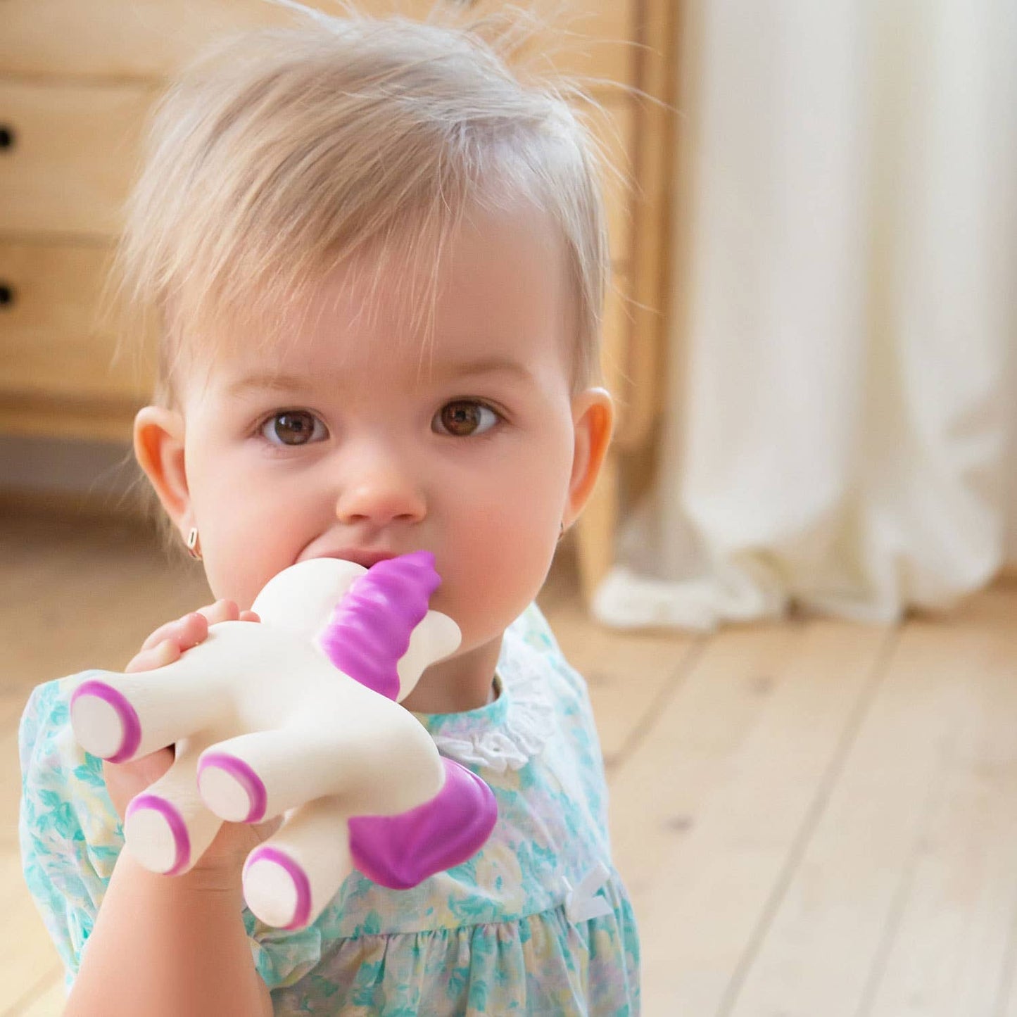 Mira the Unicorn Teether Lavender - 100% Pure Natural Rubber