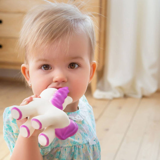 Mira the Unicorn Teether Lavender - 100% Pure Natural Rubber