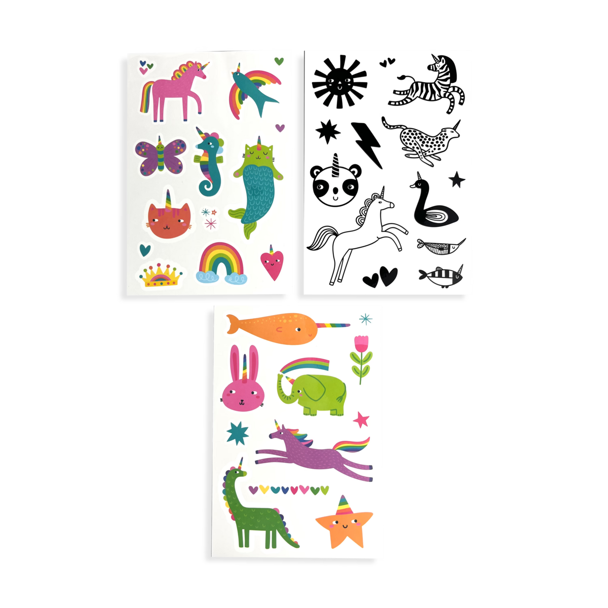 Mini Temporary Tattoos - Unicorn Party