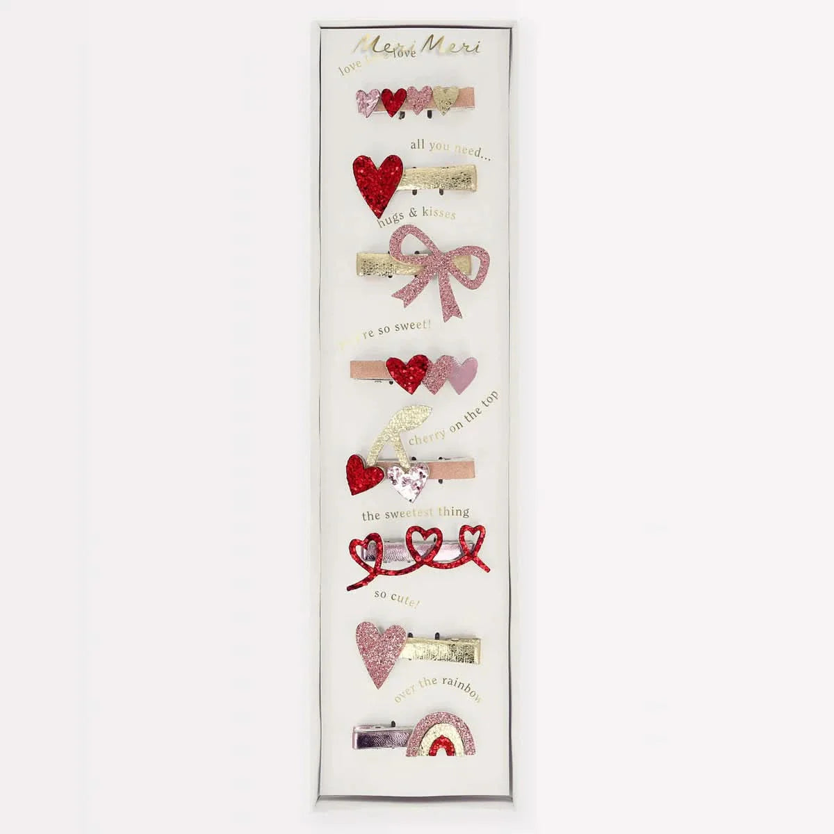 MeriMeri Love Hair Clips Set (8pk)