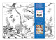 Table top coloring mat, deep sea
