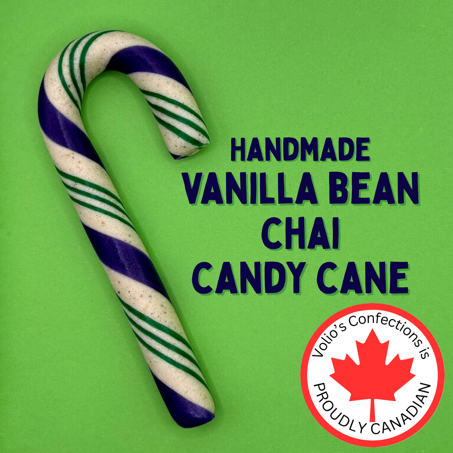 Vanilla Bean Chai Large Handmade Candy Canes