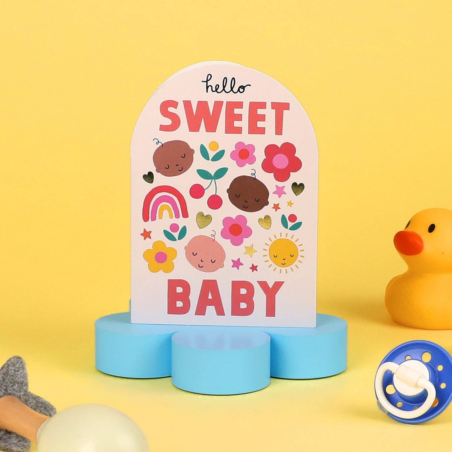 Inclusive New Baby Card | Gender Neutral Modern Baby Card