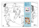 Table top coloring mat, hockey, white