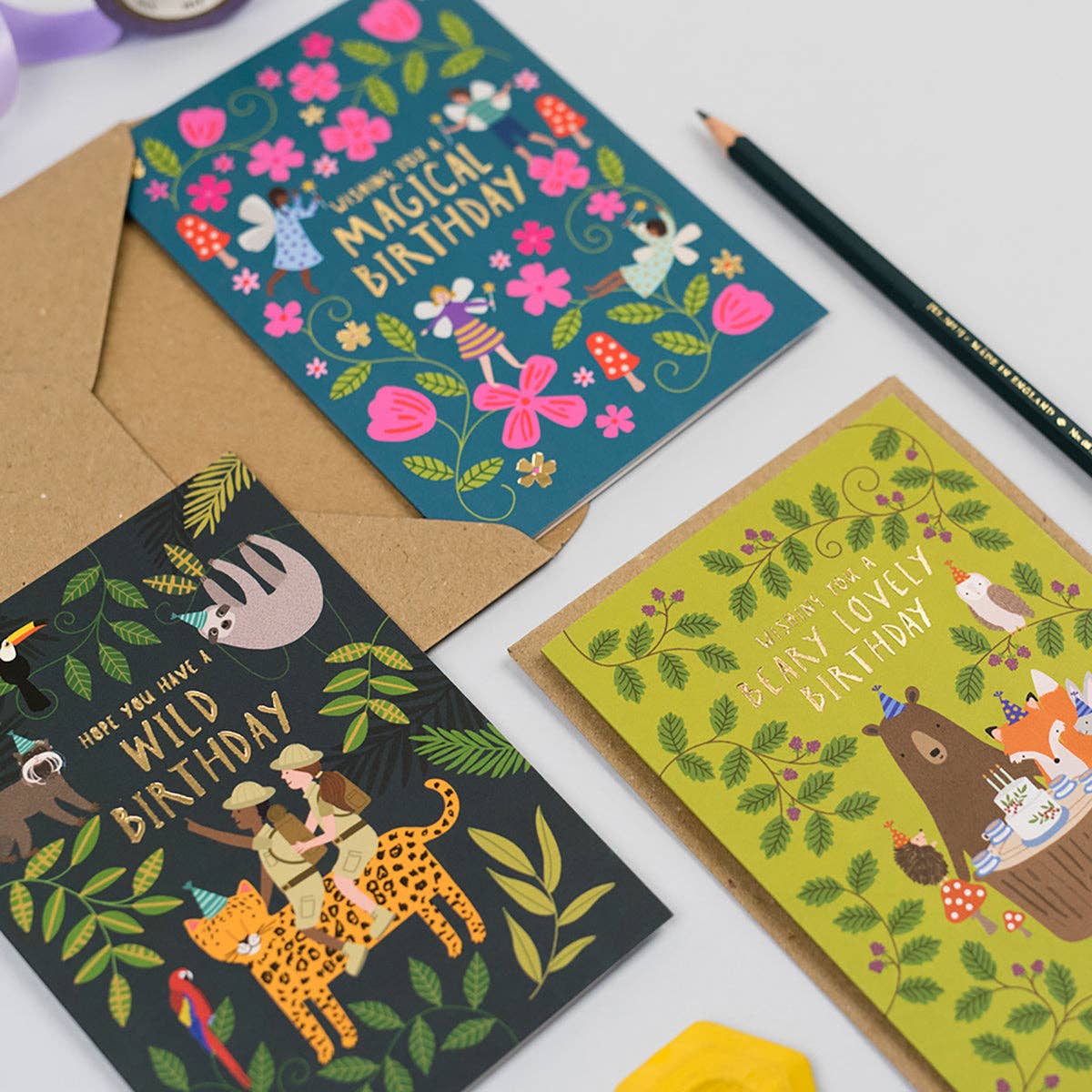 Woodland Party Birthday Card