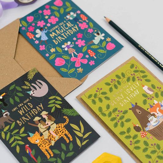 Woodland Party Birthday Card