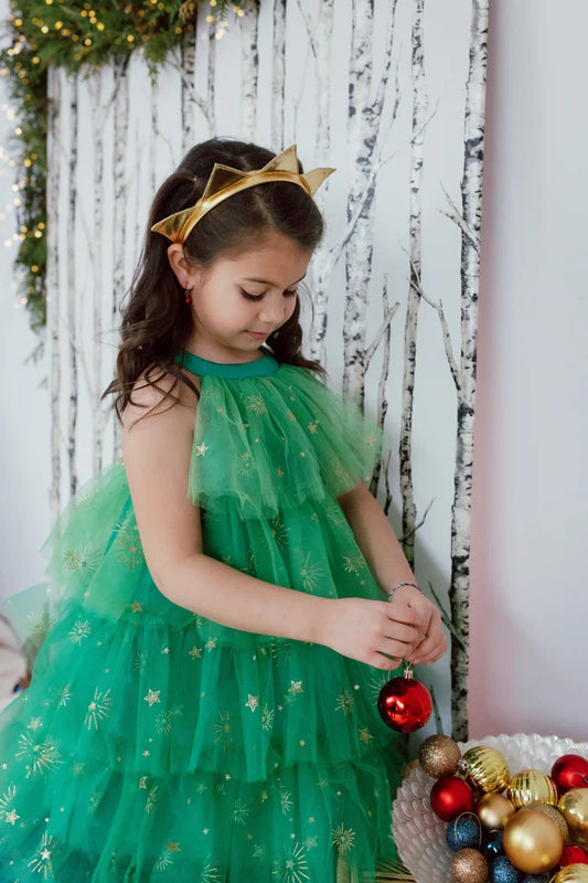 Great Pretenders Christmas Tree Dress with Headpiece