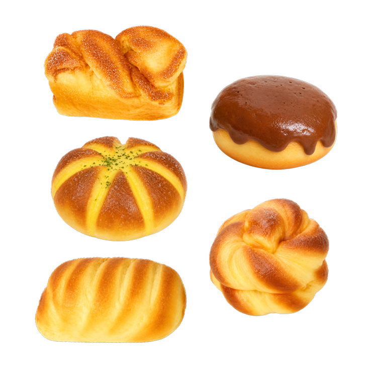 Fun Doh Bakery Slow Rise Squishy Bread Variety - 12/Display