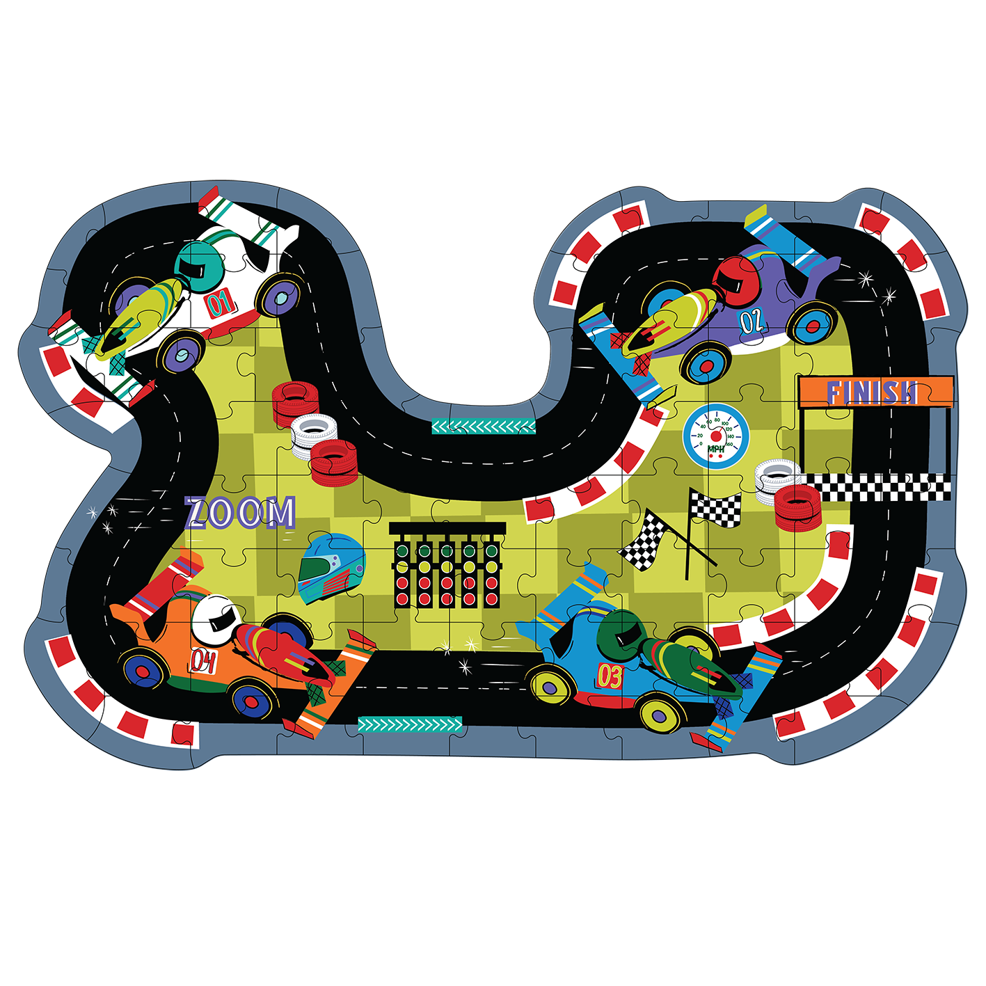 80 Piece Jigsaw Puzzle - CARS