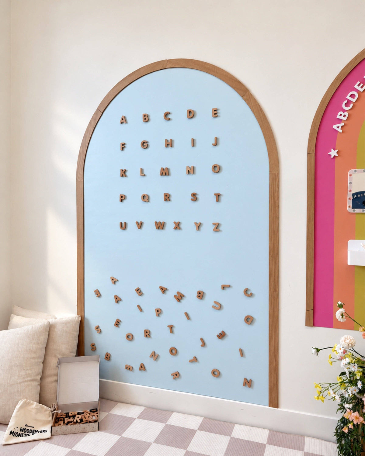 Wooden Magnetic Letters Set (60 pcs)