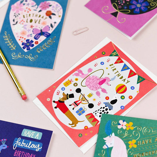 Circus Dogs Birthday Card