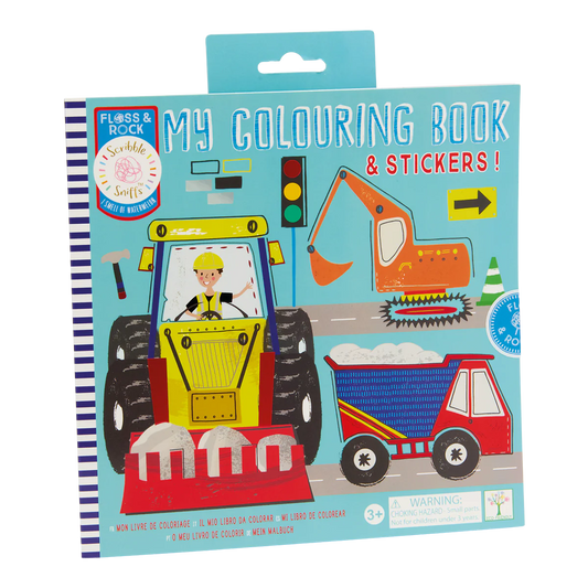 My Colouring Book & Stickers Construction