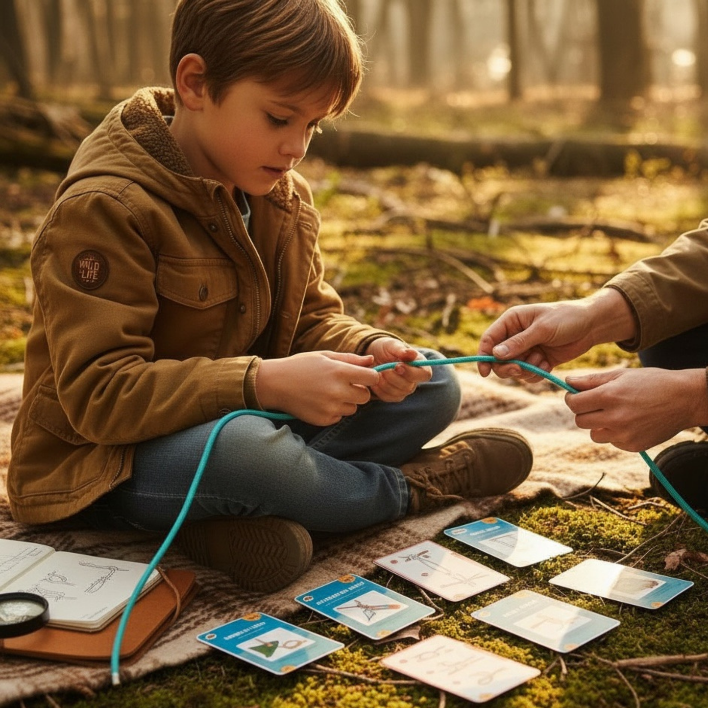 Kids Knot Tying Game Outdoor Skills Activity Kit