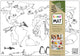 Table top coloring mat, animal world, white