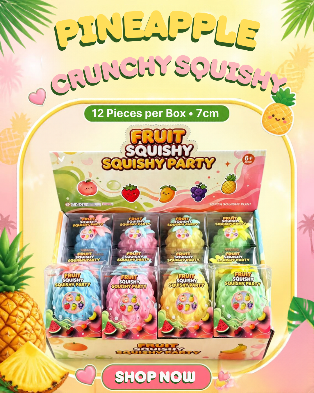 PINEAPPLE FRUIT CRUNCHY SQUISHY TOY