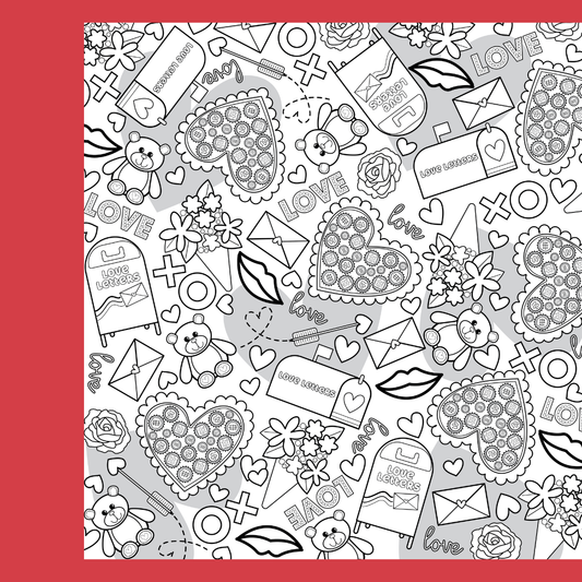 Valentine's Day Mini Colouring Poster