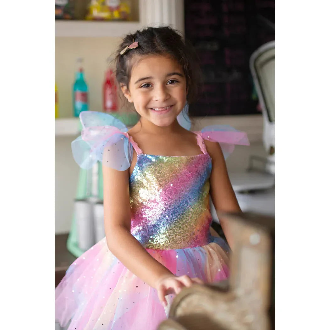 Great Pretenders - Rainbow Fairy Dress & Wings