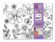 2 Compact coloring mats, butterfly & castle