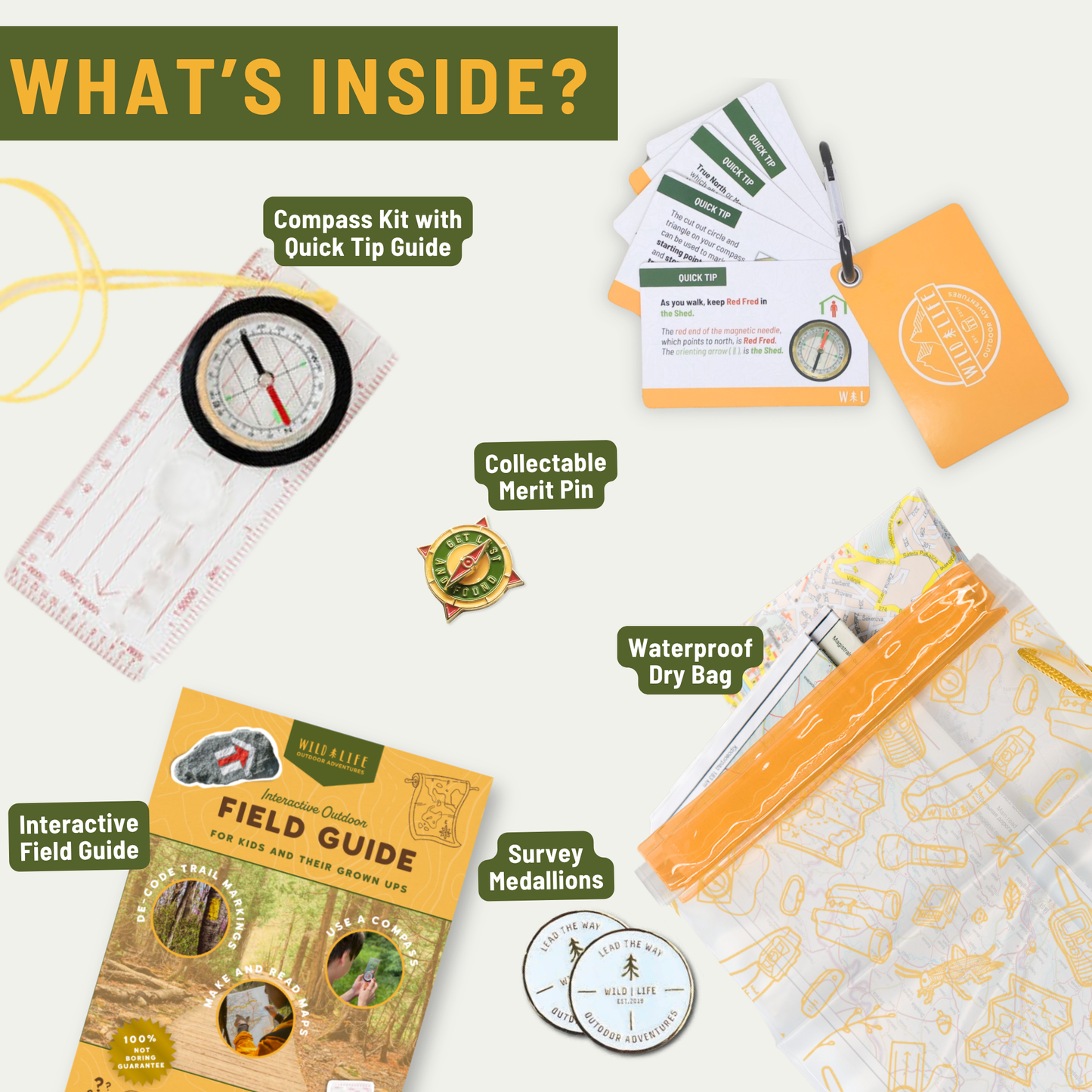Kids Navigation Kit Compass Map Skills Adventure Set