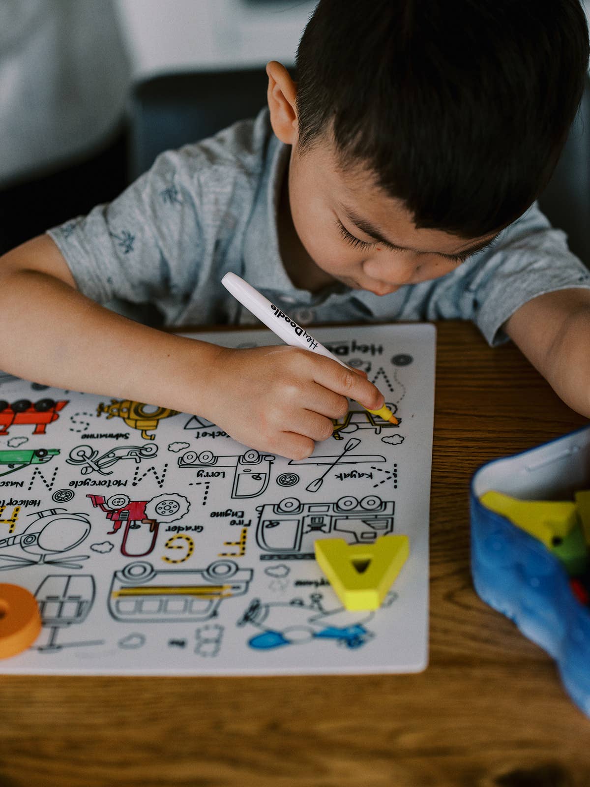 Toot Toot Honk Classic Coloring & Doodle Mat