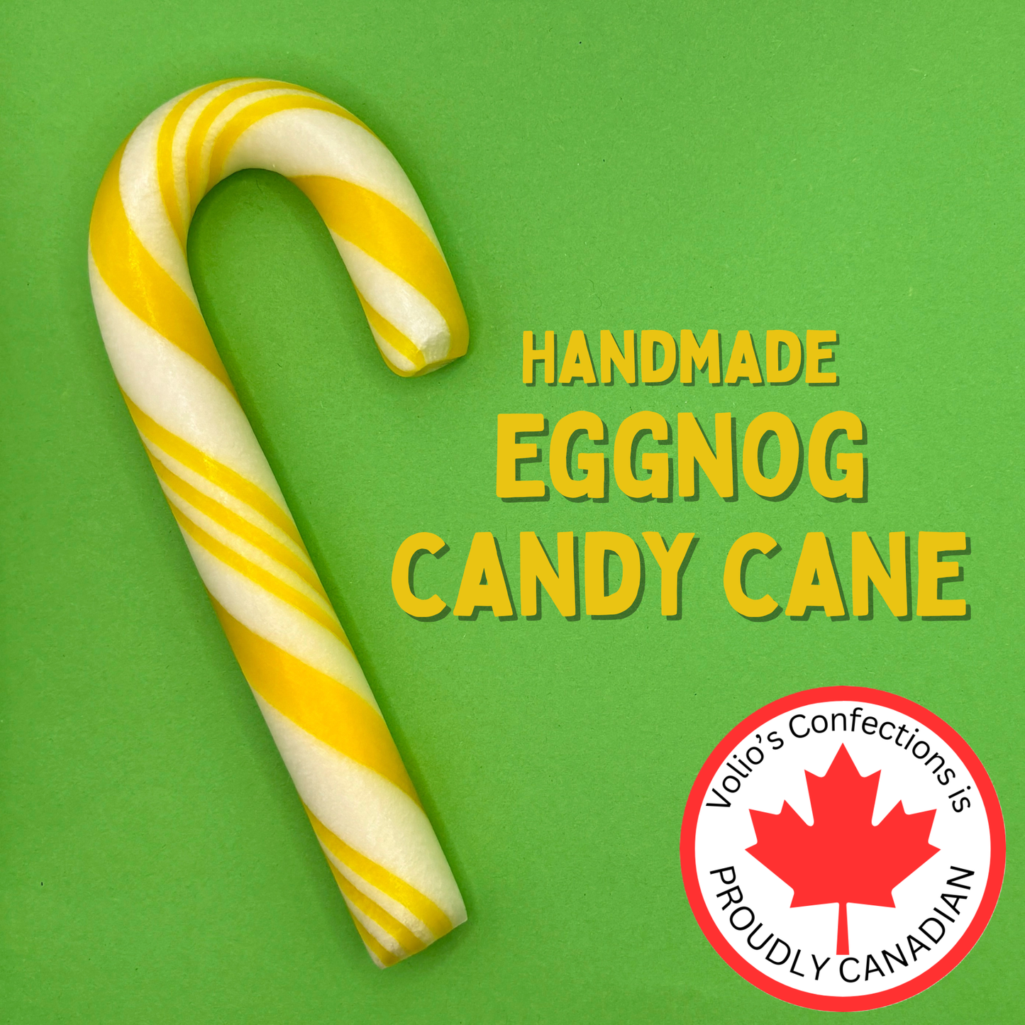 Eggnog Large Handmade Candy Canes