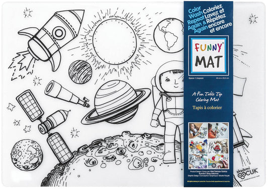 Table top coloring mat, space