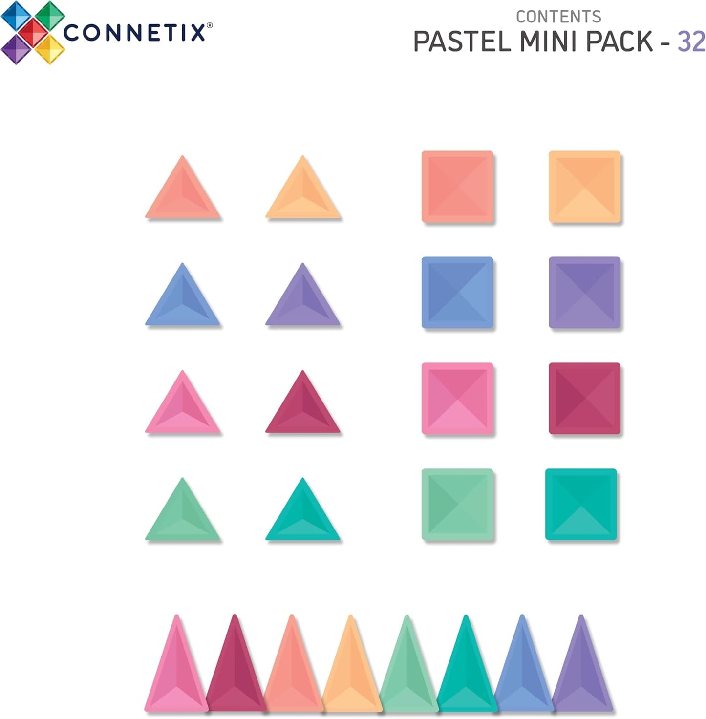 Connetix - Pastel Mini Pack (32 Pieces)