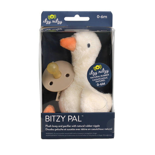 *New Options* Bitzy Pal Natural Rubber Pacifier & Plush