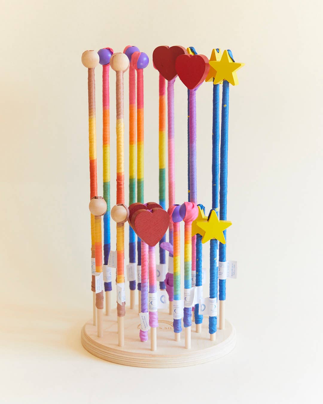 Boho Silk & Wood Streamer - Wand for Pretend Play