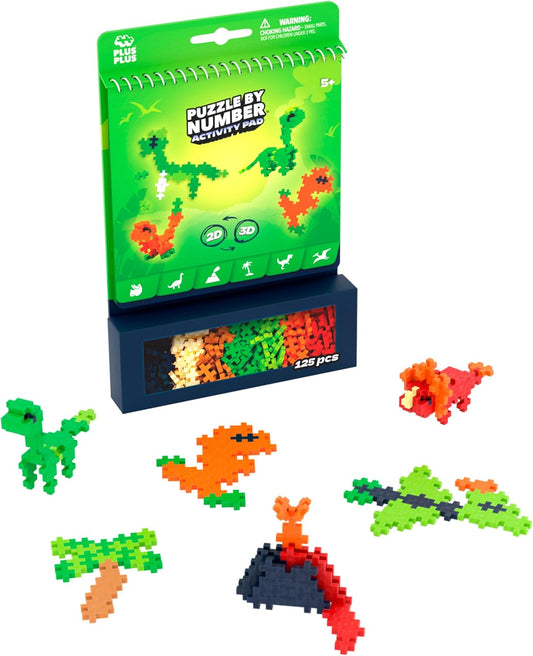 Plus Plus - Puzzle by Number Activity Pad Dinosaurs