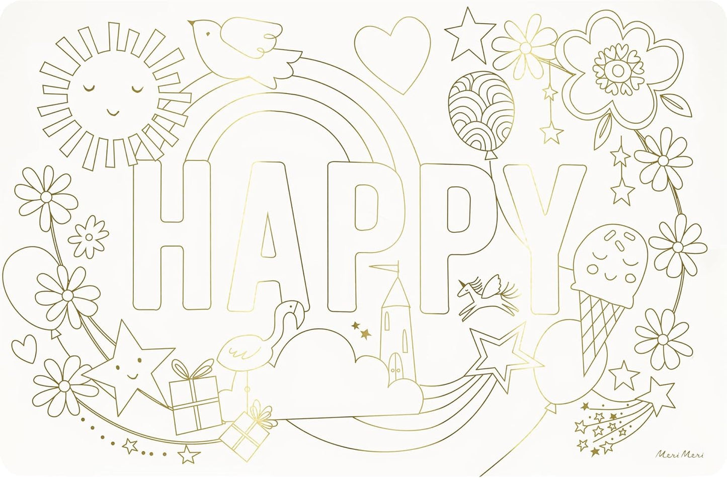 Happy Icons Colouring Placemats x 8