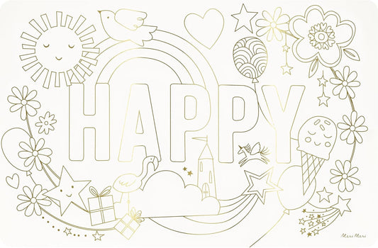 Happy Icons Colouring Placemats x 8