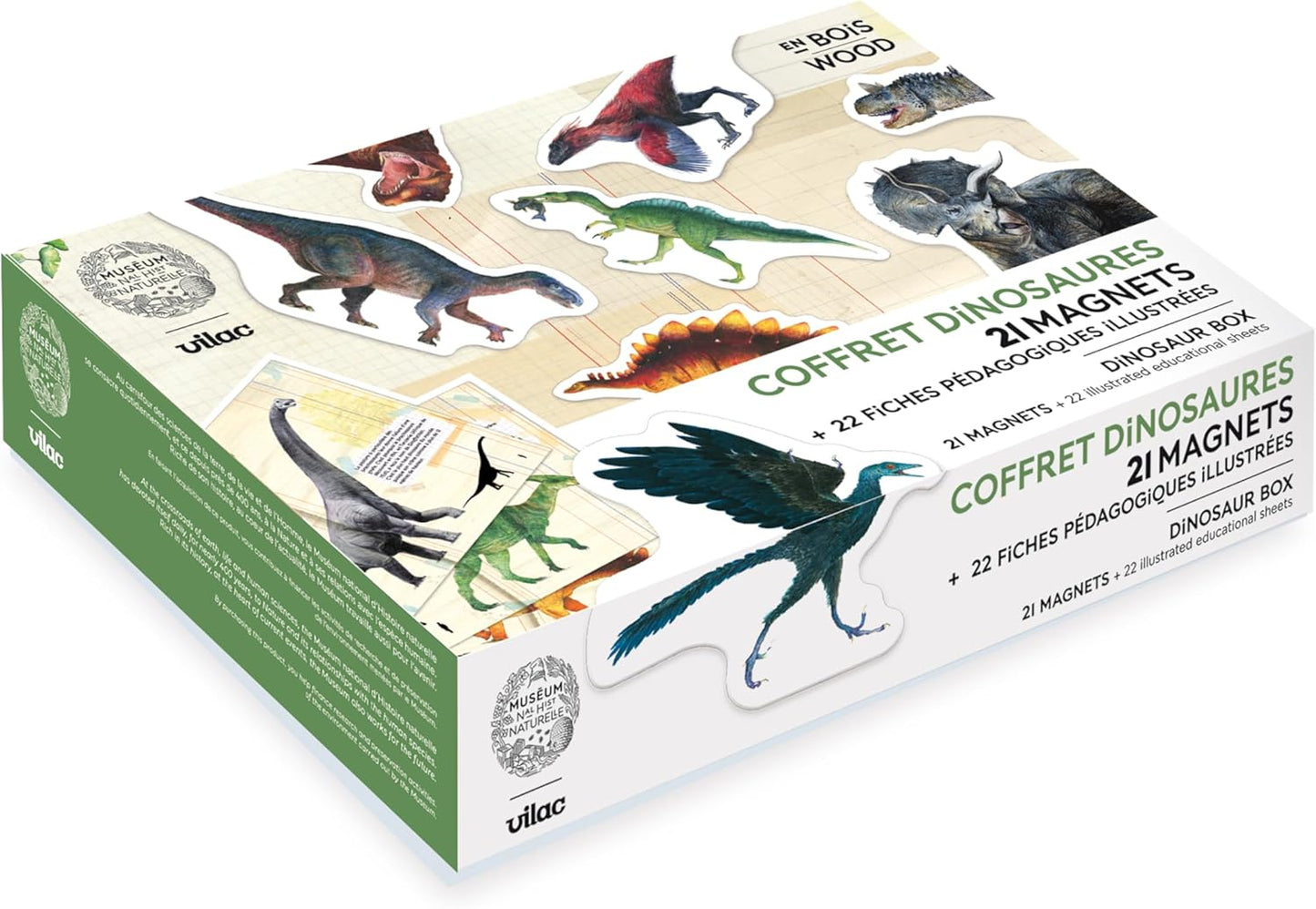 National Museum of Natural History Dinosaur Magnet Set
