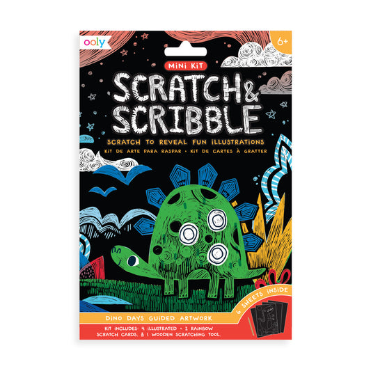 Dinosaur Days Scratch and Scribble Mini Scratch Art Kit