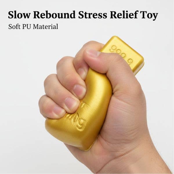 Gold Squishy – Realistic Gold Bar Slow-Rise Stress Toy