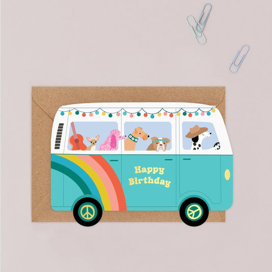 Paws on Tour Birthday Card