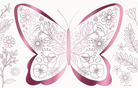 Butterflies & Flowers Colouring Placemats x 8