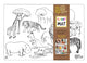 Table top coloring mat, wild animals