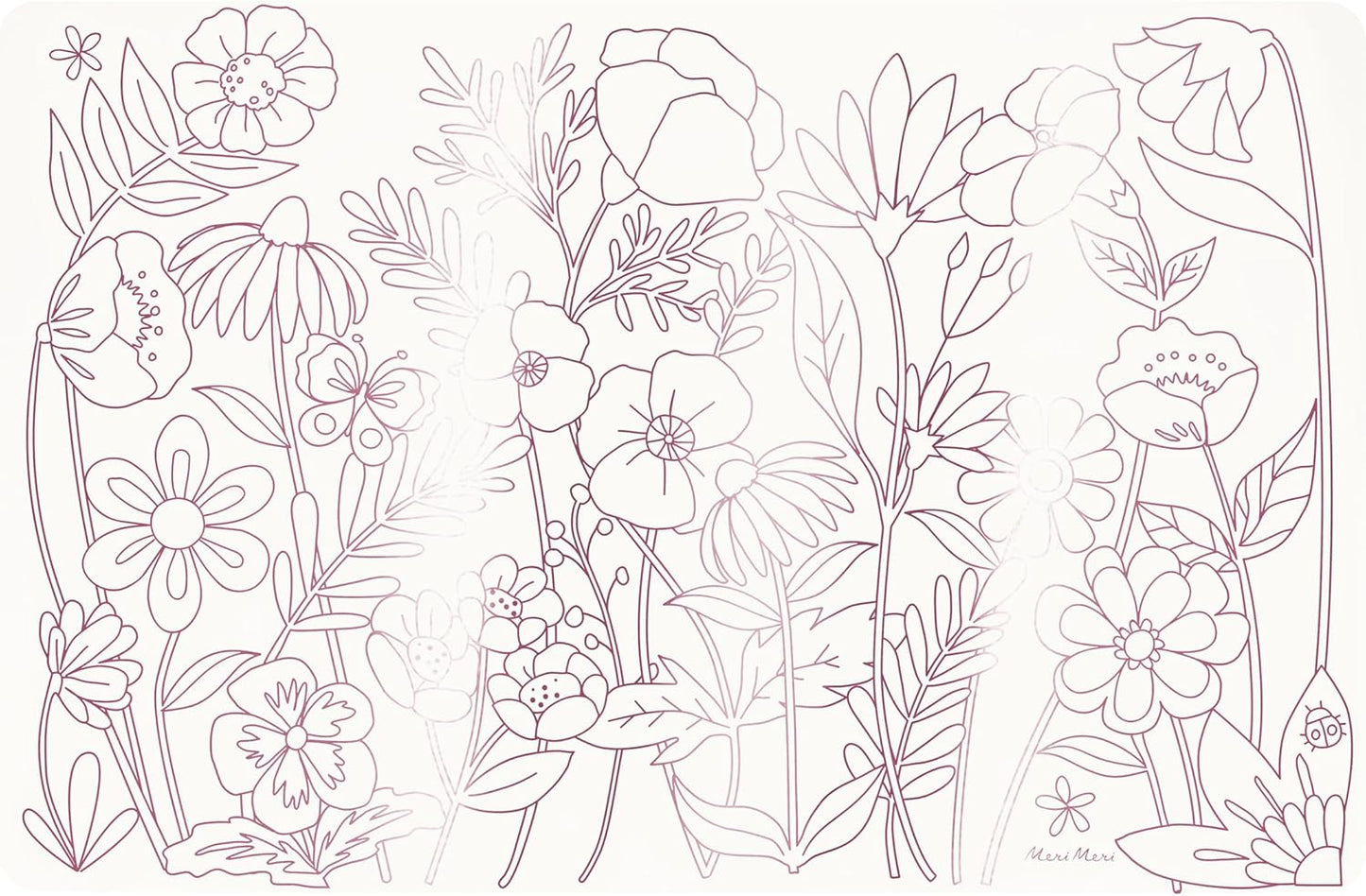 Butterflies & Flowers Colouring Placemats x 8