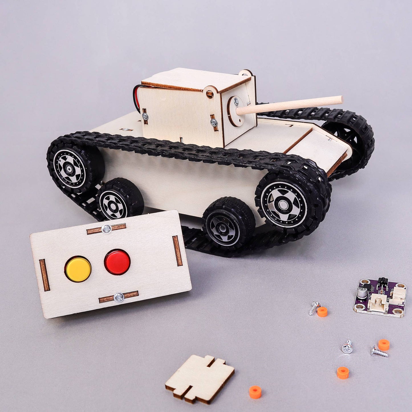 Remote Controlled Tank DIY Kit, STEM Toy, Craft Kit for Kids